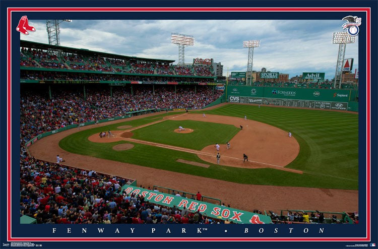 Fenway Park Baseball Stadium Print, Boston Red Sox Baseball